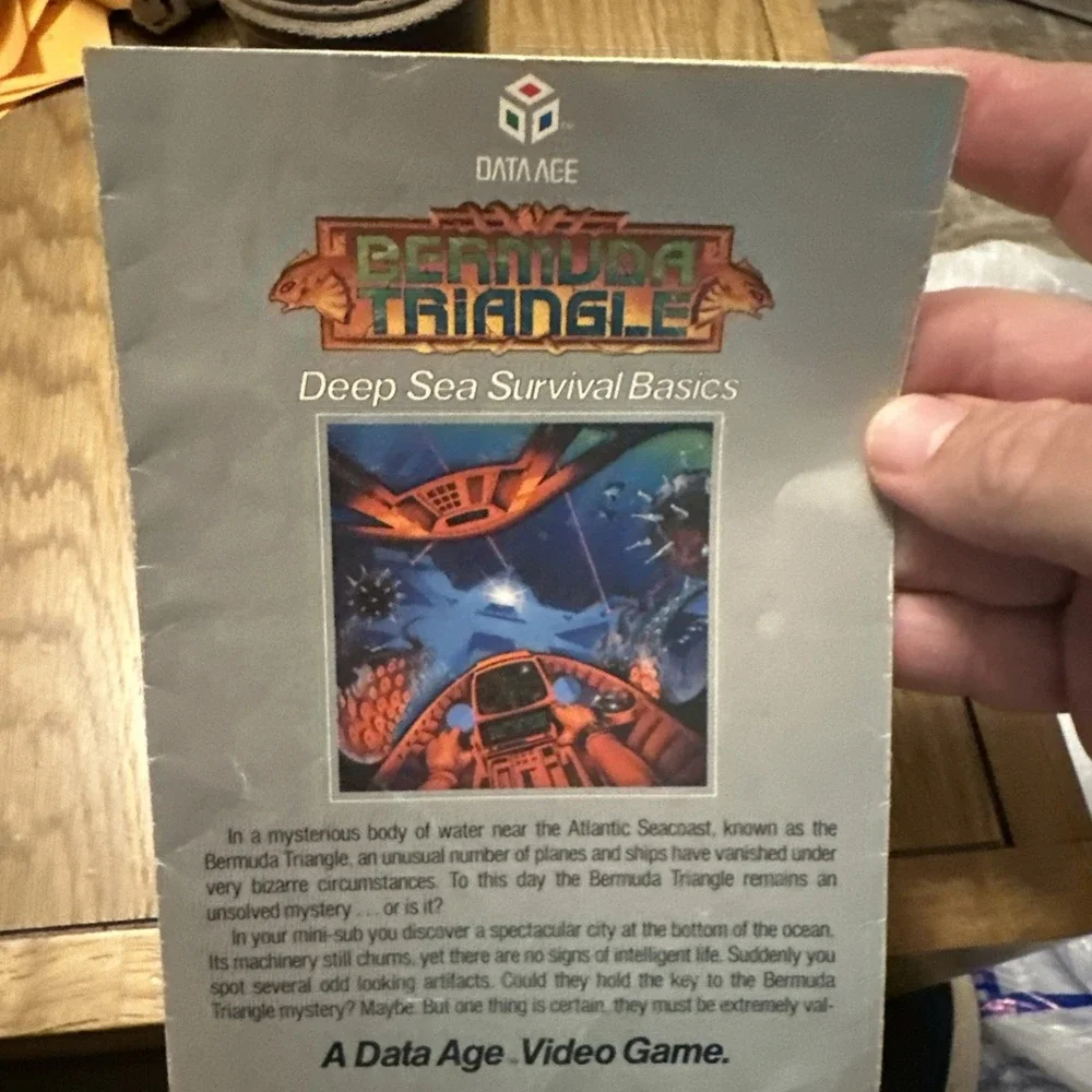 Bermuda Triangle Atari 2600 1982 Shooter Game Data Age 116007 with Manual NTSC